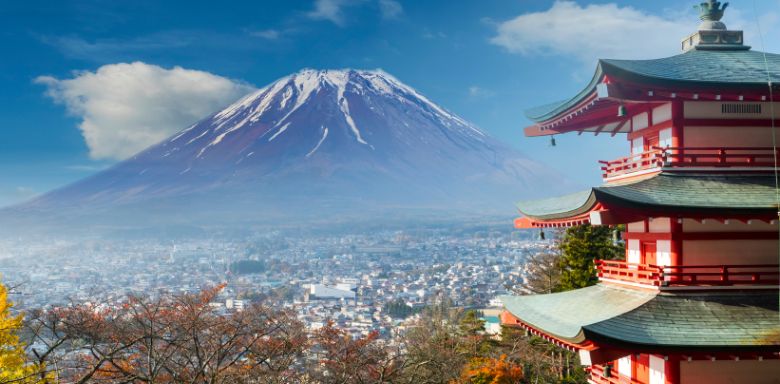 A view of Mt. Fuji in Japan